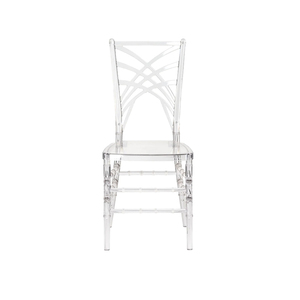 Chaise de salle à manger empilable durable en acrylique transparent, style simple, nouveau design, pour école, mariage, événement, fête, banquet, hôtel - Product Image 1