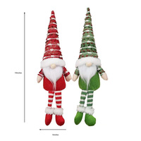Gnomes de Noël nordiques faits à la main, ornements avec longues jambes tombantes, en peluche, style scandinave Tomte Nisse, pour la décoration de table de fêtes