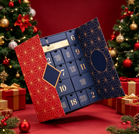Caja de Regalo Sorpresa de Papel Navideña Personalizada, Caja de Almacenamiento Grande para Cosméticos, Juego de Cajas de Regalo Navideñas, Caja de Calendario de Adviento