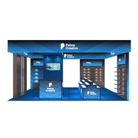 Stand de Exhibición de 20x20 pies, Stand Publicitario de Aluminio con Arco, Diseño Retroiluminado, Stand para Ferias Comerciales