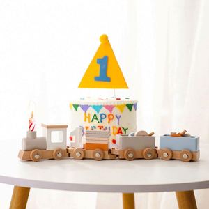 Toddler Educational Great Gift Numbers and Blocks Toy <b>Wooden</b> <b>Train</b> <b>Set</b> for Baby - Product Image 3