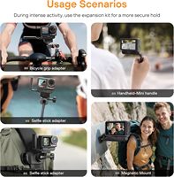 Support magnétique pour caméra Osmo Action 5 Pro/4/3/Nano - Réglage à 360°, fixation rapide, trépied léger pour perche