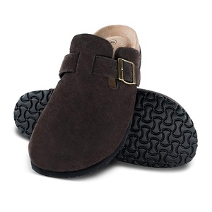 Zuecos de ante de vaca unisex de buena calidad al por mayor, zapatos sin cordones para hombre y mujer, Zapatillas para interior y exterior - Product Image 6