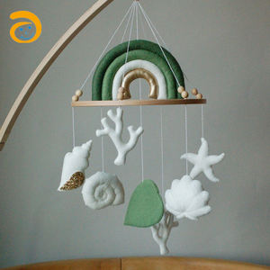 Juguete móvil de fieltro de animales salvajes para bebé, cuna móvil colgante con forma de León, nube, Luna, decoración para habitación de bebé - Product Image 3