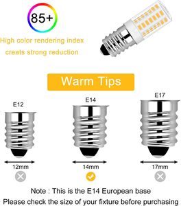 Sâu Dimmable E14 LED bóng đèn không nhấp nháy AC220V Thổ Nhĩ Kỳ đèn thay thế 5 Wát bóng đèn cho tủ lạnh nồi mui xe may khu dân cư - Product Image 5