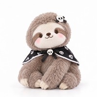 Peluche paresseux personnalisée pour Halloween, OEM ODM, poupée paresseux en peluche douce avec broderie, impression et étiquette tissée