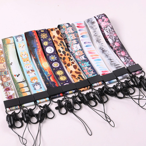 Custom Logo Polyester Promotional Gift Wholesale Multi Logo Exhibition Events Phone Lanyard Short Wrist Lanyard
