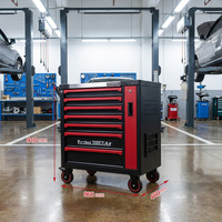 Armoire à outils robuste à 7 tiroirs en acier inoxydable à bords arrondis pour la réparation automobile - Distributeur et grossiste
