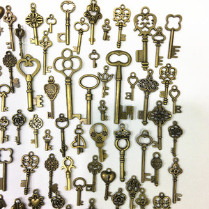 125 Pcs Bộ Chìa Khóa Bộ Xương Cổ Điển Charms Hỗn Hợp Phong Cách Cổ Bronze <span class=keywords><strong>Brass</strong></span> Cho Mặt Dây Chuyền Tự Làm Đồ Trang Sức Làm Wedding Party Ủng Hộ - Product Image 4