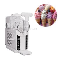 Machine à glace molle avec compresseur intégré, sans précongélation, mini machine à yogourt glacé et sorbet de comptoir, machine à cornets de glace