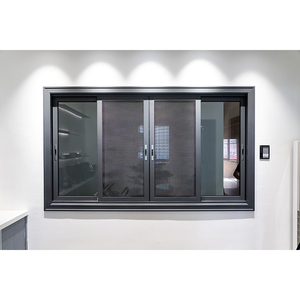 Ventanas corredizas anodizadas Ventanas corredizas de vidrio de aluminio de doble acristalamiento Diseño de ventana corrediza de patrón horizontal - Product Image 1