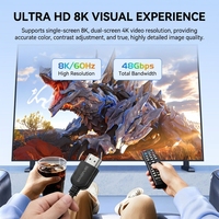 Cable HDMI 2.1 Mindpure 8K, 48 Gbps, Ultra Alta Velocidad, 8K 60 Hz, 4K 120 Hz, HDR Dinámico, EARC, para Consola de Juegos, Laptop, Proyector, HDTV