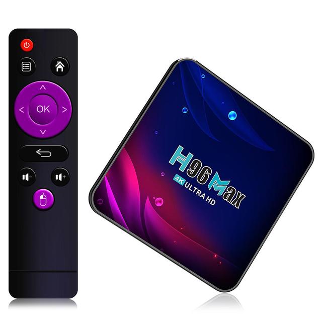 Satellite TV Receiver H96 Max V11 RK3318 Android 11.0 4k 2G/4G 16G/32G/64G Ultra HD 2.4GHz/5.8GHz AC Wifi+ 100M Android Tv Box