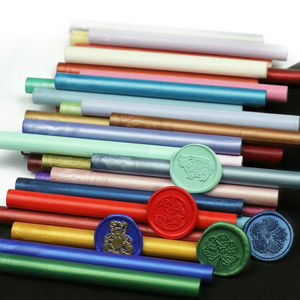 Lettres Vintage cire sceau timbre bâton thermofusible pistolet à colle ronde bâtons de cire à cacheter - Product Image 3