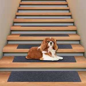 Merdiven mat basamakları olmayan flip özel anti kayma halı rubbercarpet