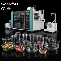 Volledig automatische PP PET PS beker-, schaal-, bord- en voedselverpakkingsmachine, plastic tray thermoformmachine