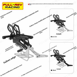 FULL REV RACING Repose-pieds modifié en alliage d'aluminium avec support de tige, réglage de chaîne de guidon détachable, protection pour - Product Image 5