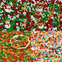 Multicolor Sugar Pearls Cake Sprinkles & Jimmies Baking Decoration Flavoring Agents Baiwei Brand