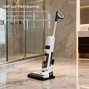 Fregadora de Pisos Eléctrica Vertical de Mano con Motor sin Escobillas de Alto Rendimiento, Tanque Separado para Líquidos y Sólidos, Pantalla LED - Product Image 3