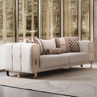 Fabricant chinois, livraison directe, meubles de salon italiens modernes, canapé sectionnel carré, tissu bouclé haut de gamme, canapé de luxe