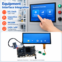Kit Layar Sentuh Kapasitif TFT LCD 10,1 Inci 1280x800 dengan Papan Android RK3288 untuk HMI dan Terminal Layanan Mandiri