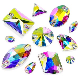 Dongzhou Cristaux Haute Qualité Flatback AB Couleur Cristal Perles Sewable Verre Strass Vêtements Chaussures DIY Accessoires de Couture - Product Image 1