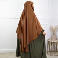 Nouveau Design 2026 : Cape Khimar avec Sangles pour Niqab en Crêpe Jazz, Triangle, pour Femmes Musulmanes, Vente en Gros, Hijab de Prière à Nouer pour le Ramadan