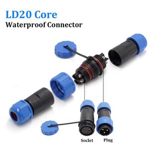 LD20 IP68 su geçirmez 25A güç konektörü 2-7 Pin Panel montaj tel kablo erkek tak dişi soket havacılık tak güç için bir Set - Product Image 3