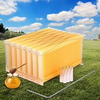 Automatisches Holz-Bienenhaus mit Fließrahmen Lebensmittelechte Imkereiausrüstung 7-teiliges Komplettset