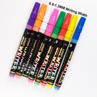 . 0mm-30mm marqueurs de craie liquide de couleur blanche pour panneaux de tableau noir pour pointe Fine 12/24/48/couleurs stylo électronique LED