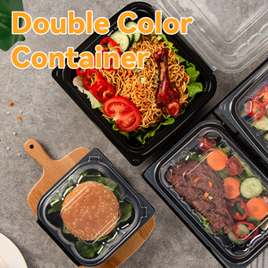 9x9 <span class=keywords><strong>PP</strong></span> Stackable nhựa dùng một lần bữa ăn prepping hộp để đi hộp đựng thức ăn vỏ sò đưa ra thực phẩm hộp - Product Image 4