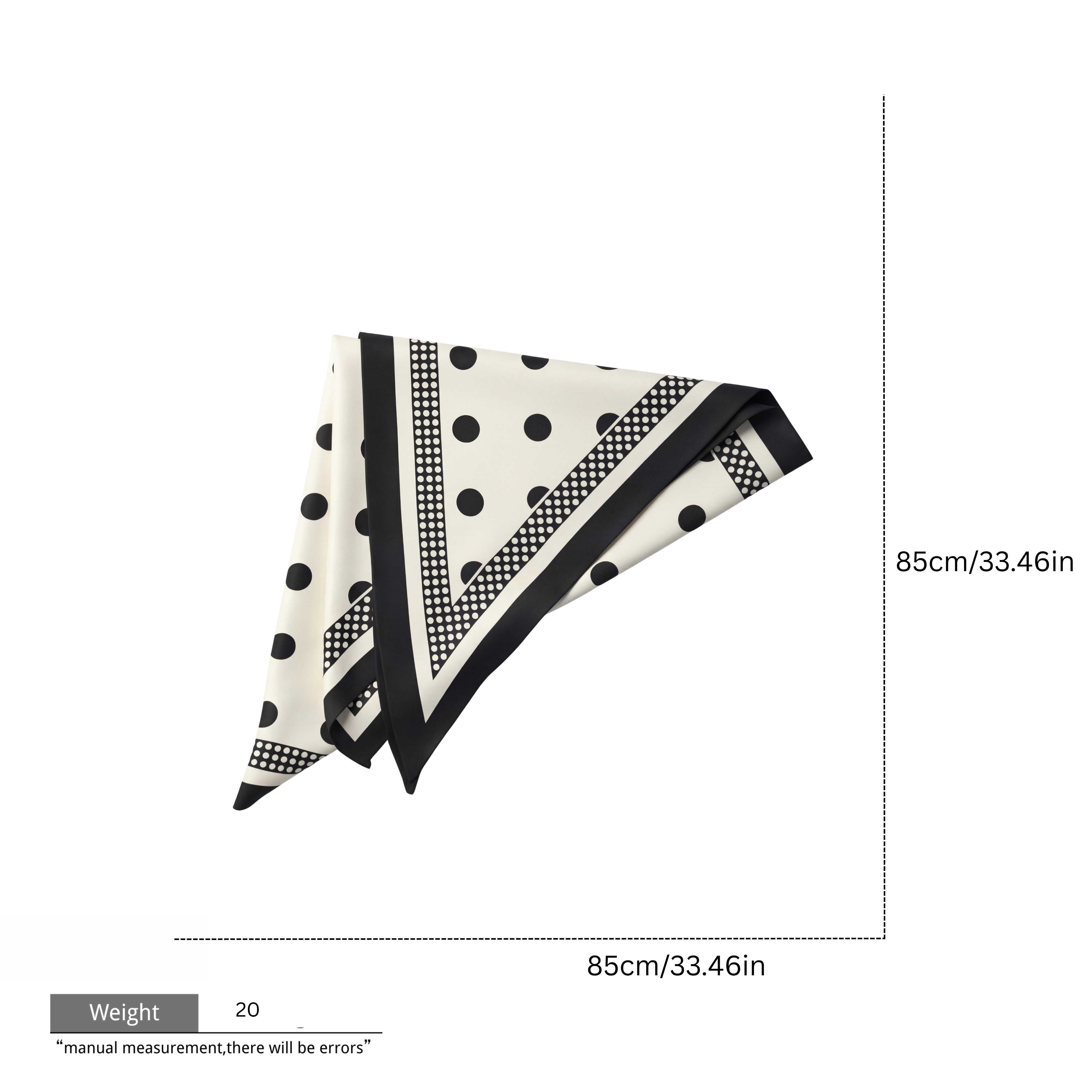 Black/White  Polka Dot Scarf Bandana