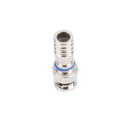 Connecteur coaxial BNC mâle en laiton étanche à compression pour câble RG59, application RF pour caméra de vidéosurveillance
