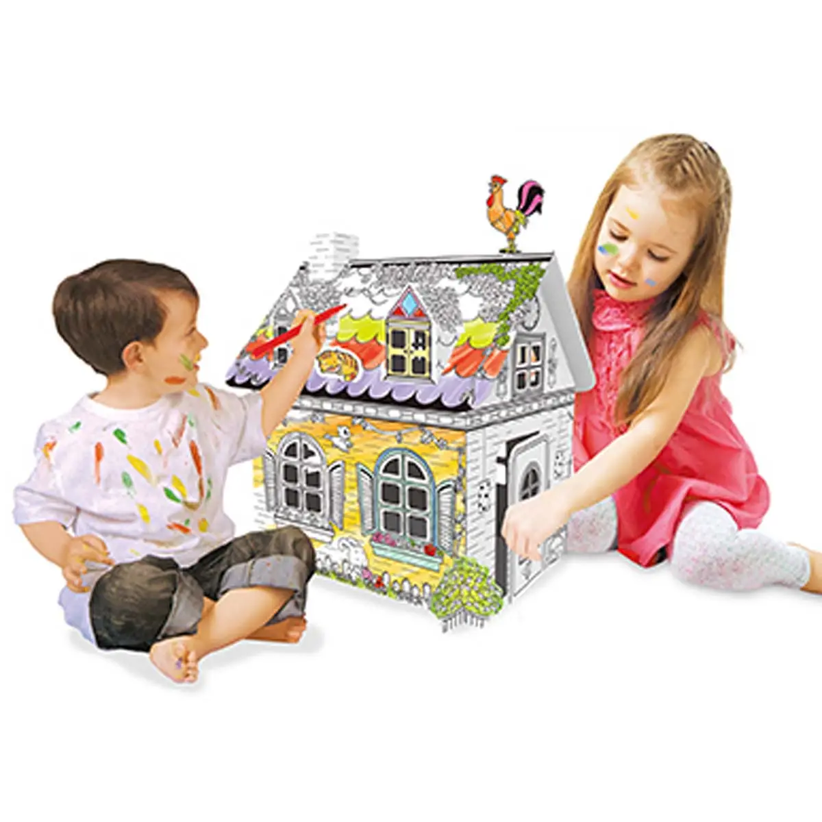 Jinming enfants éducation bricolage 3D Doodle dessin jouet ensemble peint maison de campagne couleur stylo maison peinture jouet