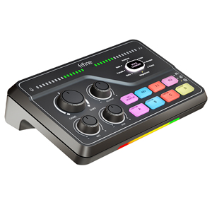 Card âm thanh Fifine SC8 RGB dành cho PC, phòng thu âm, mixer, kết nối ngoài XLR, phát trực tiếp, chơi game, USB - Product Image 1