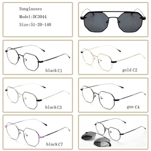 Gafas con <span class=keywords><strong>Clip</strong></span> Magnético Óptico Polarizado Octagonal de Metal DC3044 - Product Image 2