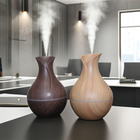 Mini Humidificateur en Bois Diffuseur d'Arômes USB, Mini Diffuseur Électrique de Parfum d'Ambiance à Ultrasons