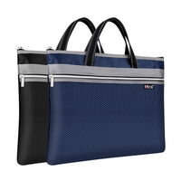 Sac de classement léger et souple en tissu Oxford imperméable de haute qualité pour bureau, sac fourre-tout pour dossiers A4, sac de conférence bleu/noir 37x30cm Fournisseur