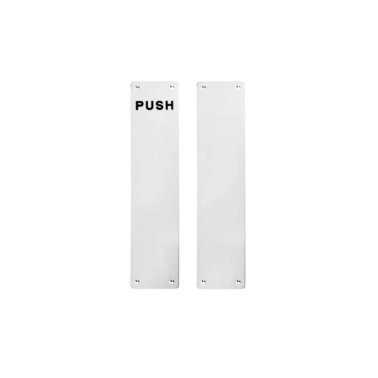 UNITY PUS01 Push Plate Surface Mount and Screws Included Stainless Steel Door Push Plate