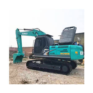 Excavatrice Kobelco SK200 bien entretenue, poids opérationnel de 8 à 20 tonnes, d'occasion, système hydraulique japonais, moteur et engrenages inclus - Product Image 3