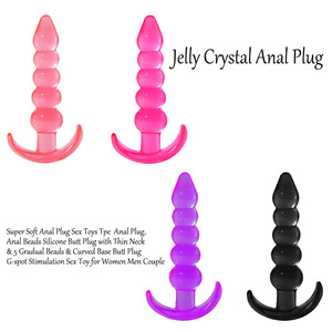 Tapón Anal de Gelatina TPE de Cinco Bolas, Bolas Anales, Tira Anal Usable, Juguete de Dominación Anal, Productos para Adultos al por Mayor - Product Image 3