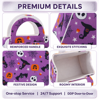 Bolsa de Fieltro Reutilizable Ecológica de Fábrica en Oferta, Bolsa de Mano Portátil para Niños, Bolsa de Almacenamiento para Dulces de Halloween