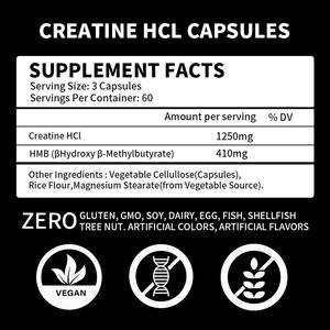 Suppléments OEM Factor Muscle Builder pour adultes Améliorer la récupération post-entraînement Capsules supérieures Monohydrate Créatine HCL - Product Image 3