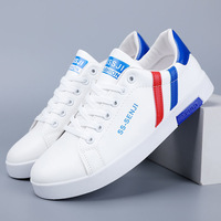 Nouvelles baskets décontractées en cuir PU imperméables pour hommes, respirantes, à lacets, pour étudiants, course à pied et sport