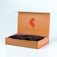 Vente en gros de boîte-cadeau de qualité supérieure avec logo personnalisé, grand emballage de luxe, boîte d'emballage magnétique en carton pour perruque de cheveux d'extension de cheveux pour cheveux