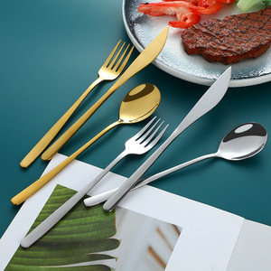 Stainless Steel Cutlery Set Knife Fork Spoon <b>Mirror</b> Polished Dishwasher Safe Household Tableware - Product Image 2