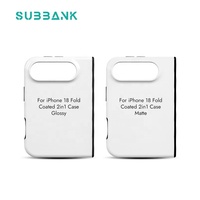 Coque de téléphone vierge magnétique 2-en-1 avec revêtement 3D pour sublimation, impression de film TPU PC, compatible iPhone 18 Fold DIY, par Subbank Factory
