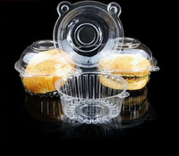 263 Boîtes d'emballage jetables en plastique PET rondes avec couvercle pour fruits, desserts et biscuits, vente en gros d'usine