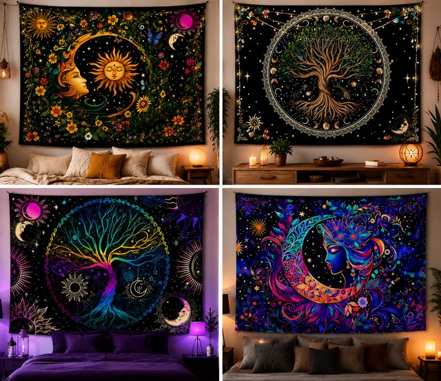 Mandala Vintage Woven Bohemian Wall Tapestry Custom Printed Living Room Bedroom Home Decoration
