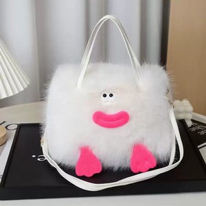 Mogo Luxury Cute Cartoon Plush Girl <strong>Bag</strong> Sausage Mouth Funny Soft Colorful Shoulder Hand Crossbody <strong>Bag</strong> - Product Image 6